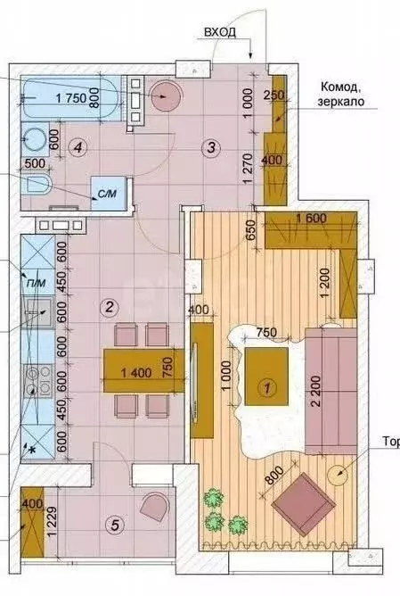 1-комнатная квартира: Липецк, улица С.С. Бехтеева, 9 (45 м) - Фото 1