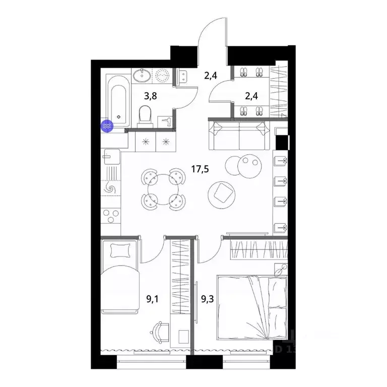 1-к кв. Владимирская область, Киржач Красный Октябрь мкр, ул. ... - Фото 1