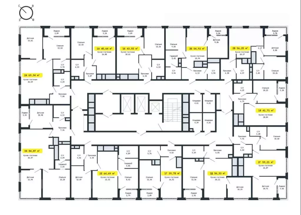 2-к кв. Рязанская область, Рязань Шереметьевская ул., 12к4 (59.21 м) - Фото 2