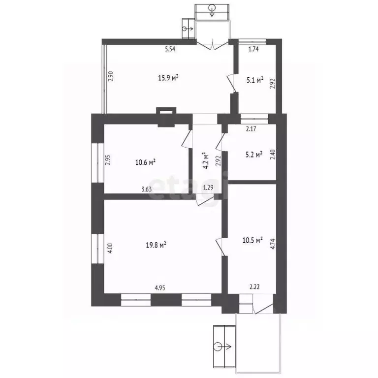 Дом в Крым, Евпатория ул. Демышева, 76А (121 м) - Фото 1