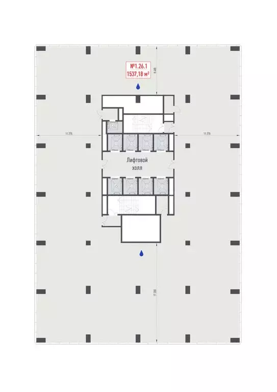 Офис (1537.18 м) - Фото 0
