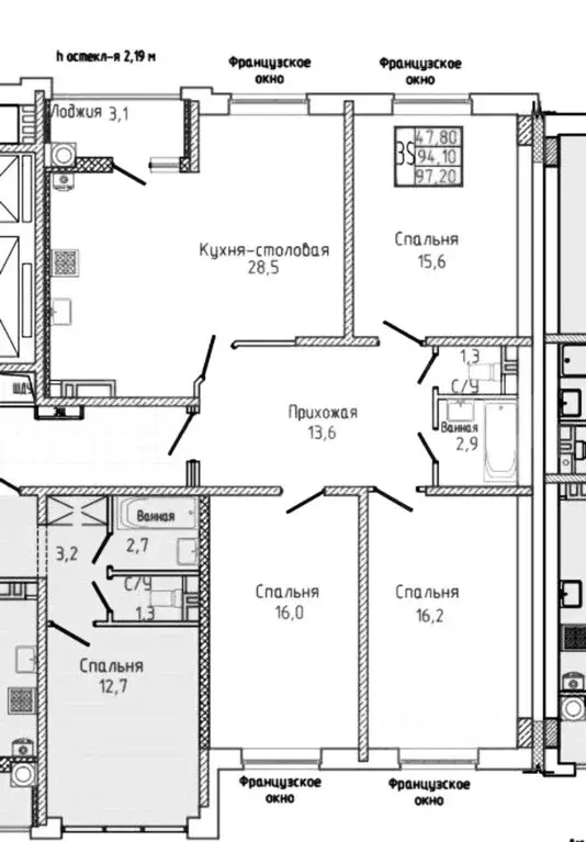 4-к кв. Ставропольский край, Ставрополь ул. Генерала Маргелова, 3/1 ... - Фото 2