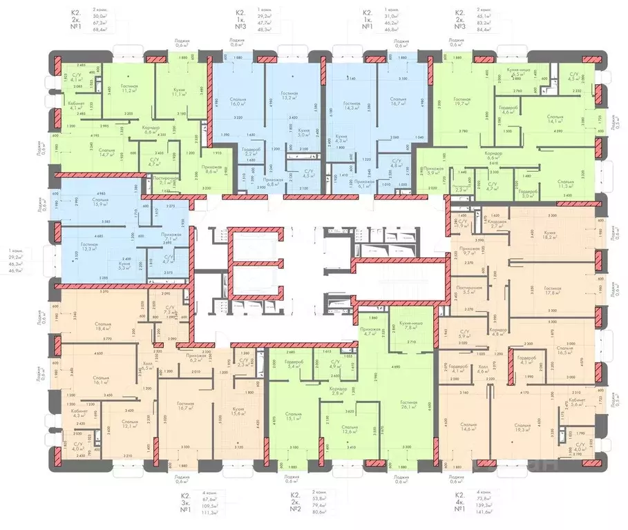 2-к кв. Северная Осетия, Владикавказ Первомайская ул. (68.4 м) - Фото 2