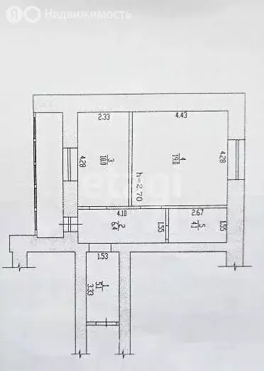 1-комнатная квартира: Барнаул, улица Малахова, 79Ак2 (44.6 м) - Фото 1