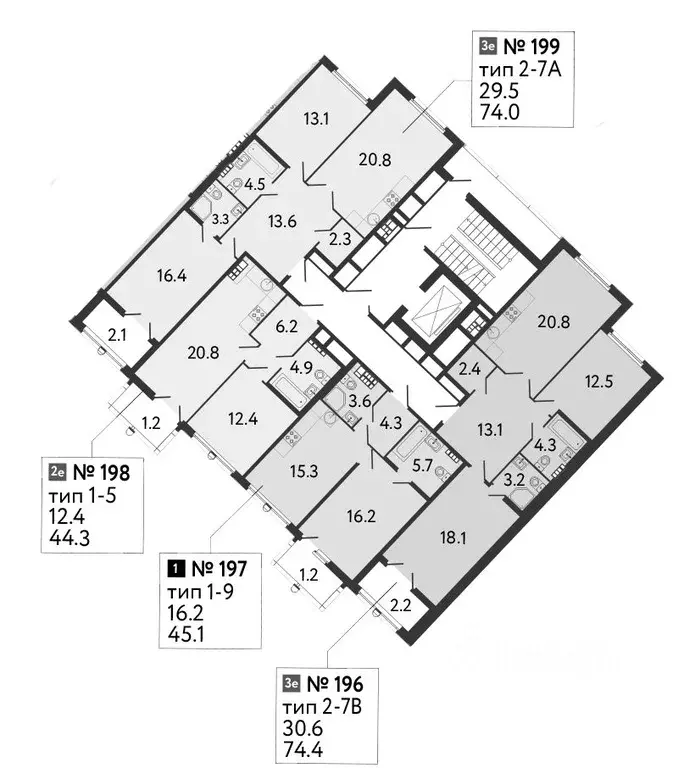 2-к кв. Санкт-Петербург Миргородская ул., 1 (76.1 м) - Фото 1