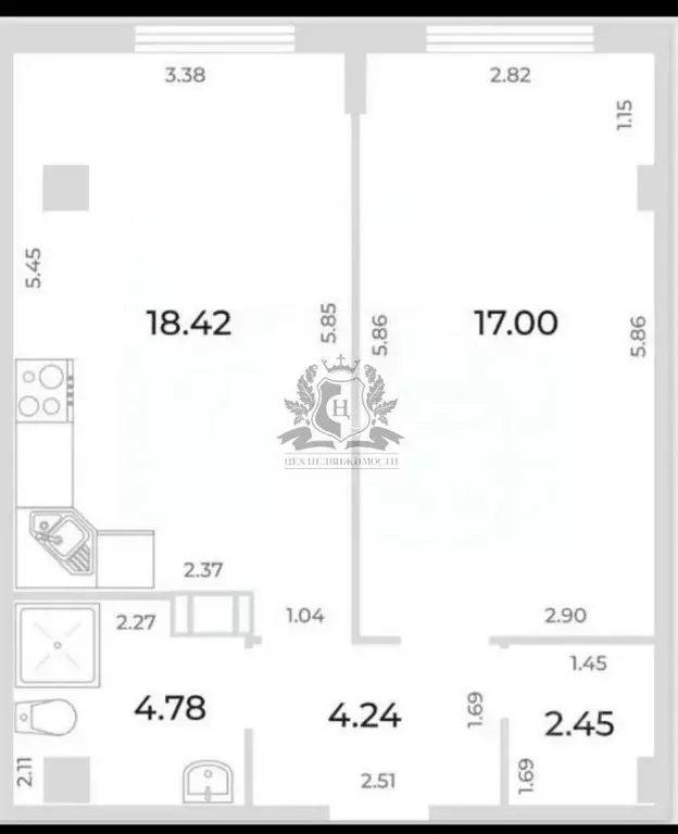 1-к кв. Ленинградская область, Мурино Всеволожский район, ул. Шоссе в ... - Фото 2
