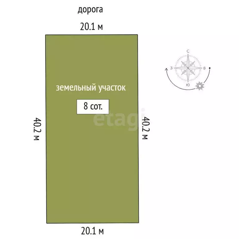 Участок в Тюнево, Звёздная улица (40 м) - Фото 0