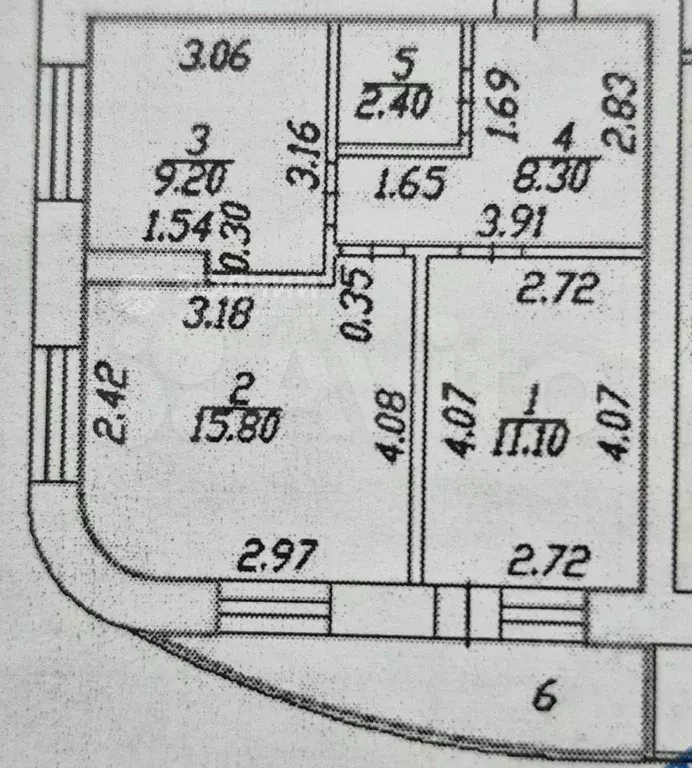 2-к. квартира, 46,8 м, 4/6 эт. - Фото 0