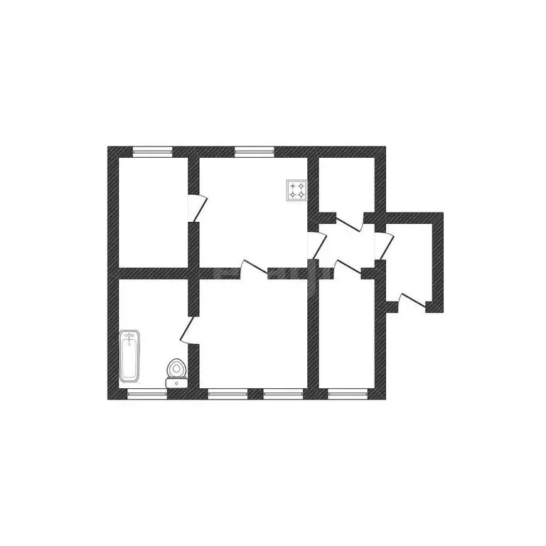 Дом в Валуйки, улица Москвича (35.6 м) - Фото 1