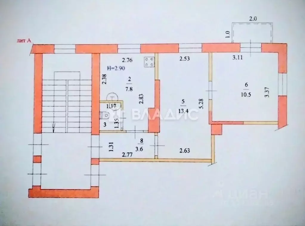 2-к кв. Краснодарский край, Ейск ул. Пушкина, 65 (36.9 м) - Фото 2