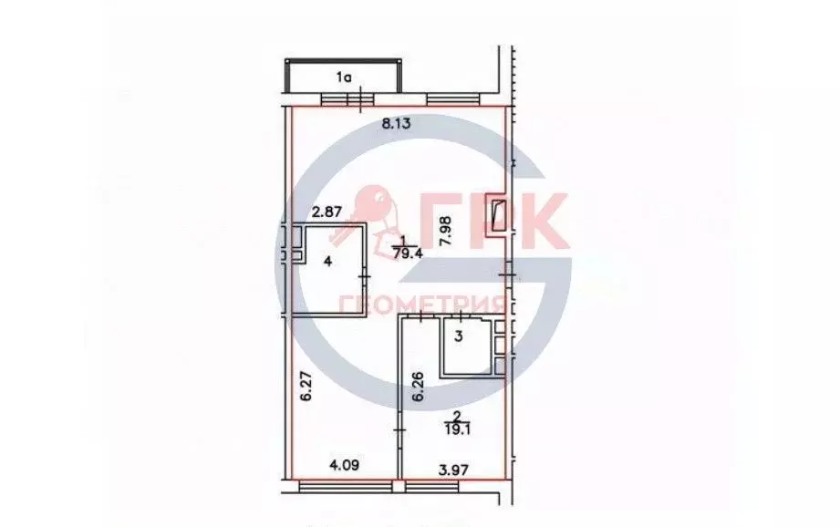 2-к кв. Москва 1-й Смоленский пер., 21 (110.9 м) - Фото 1