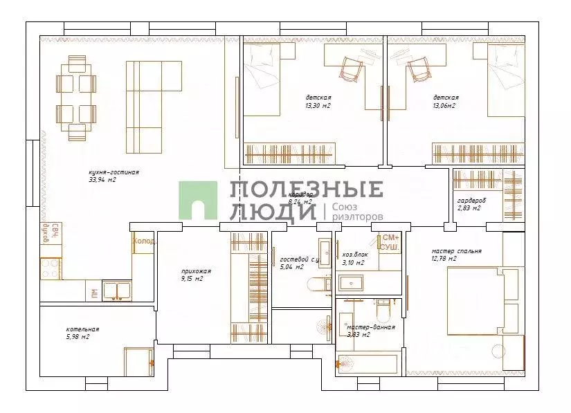 Дом, 130 м - Фото 1