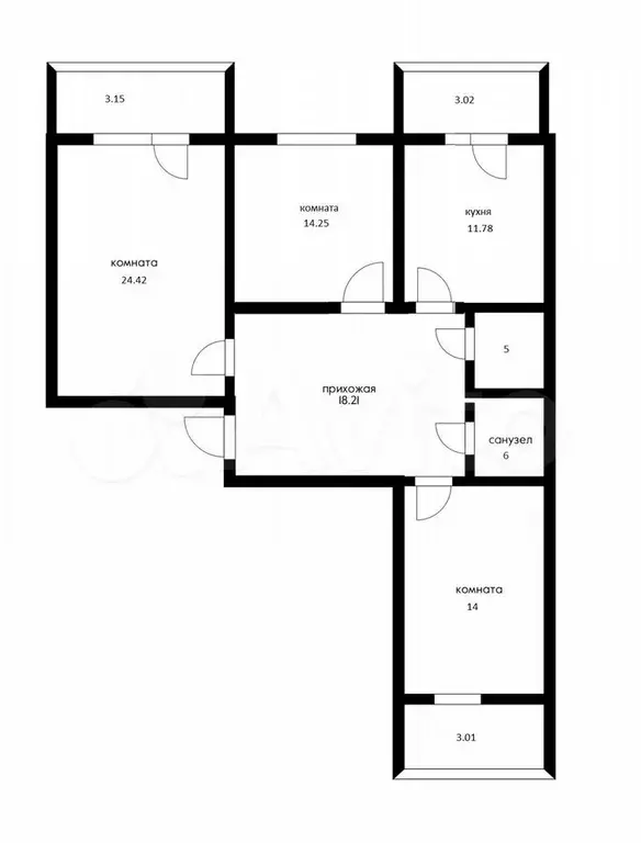3-к. квартира, 99 м, 5/10 эт. - Фото 0