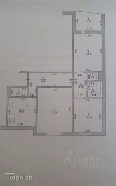 3-к кв. Тамбовская область, Тамбов Астраханская ул., 187 (63.0 м) - Фото 1