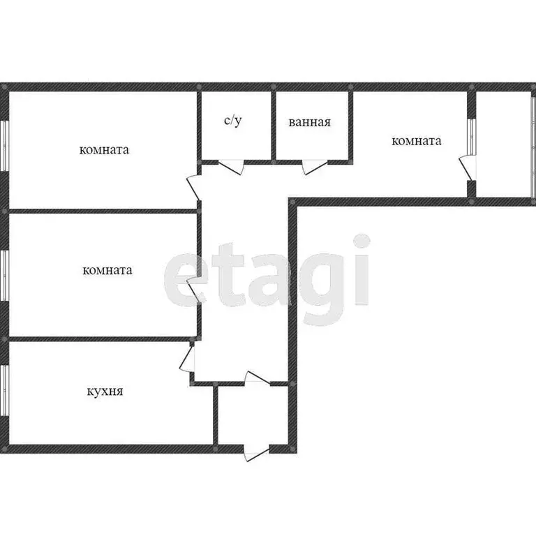 3-комнатная квартира: Златоуст, проспект имени Ю.А. Гагарина, 1-я ... - Фото 1