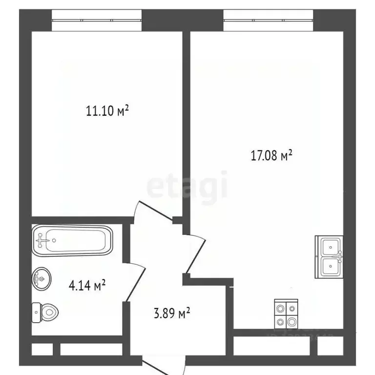 1-к кв. Тюменская область, Тюмень ул. Фармана Салманова, 17 (37.0 м) - Фото 2