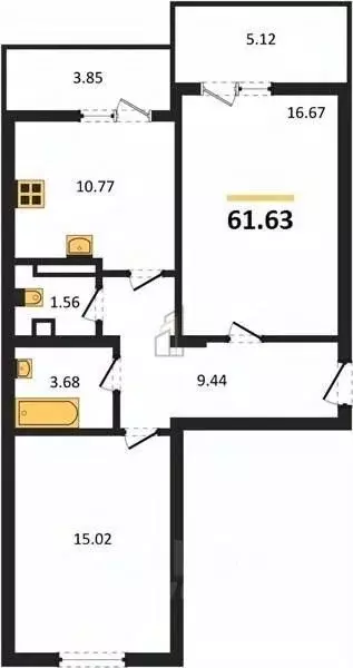 2-к кв. Крым, Евпатория ул. Чапаева, 28Д (61.6 м) - Фото 2