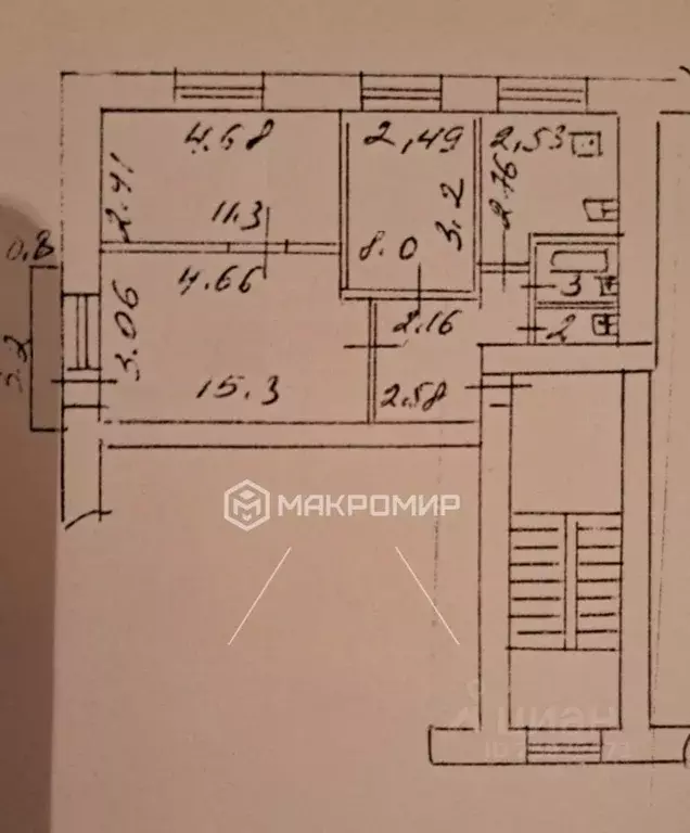 3-к кв. Пензенская область, Пенза ул. Карла Маркса, 6 (50.6 м) - Фото 1