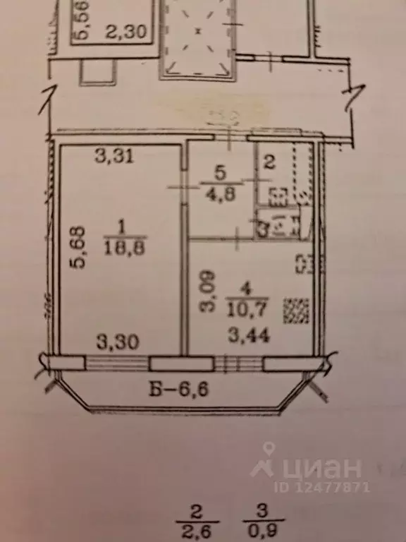 1-к кв. Санкт-Петербург ул. Осипенко, 4к1 (37.8 м) - Фото 2