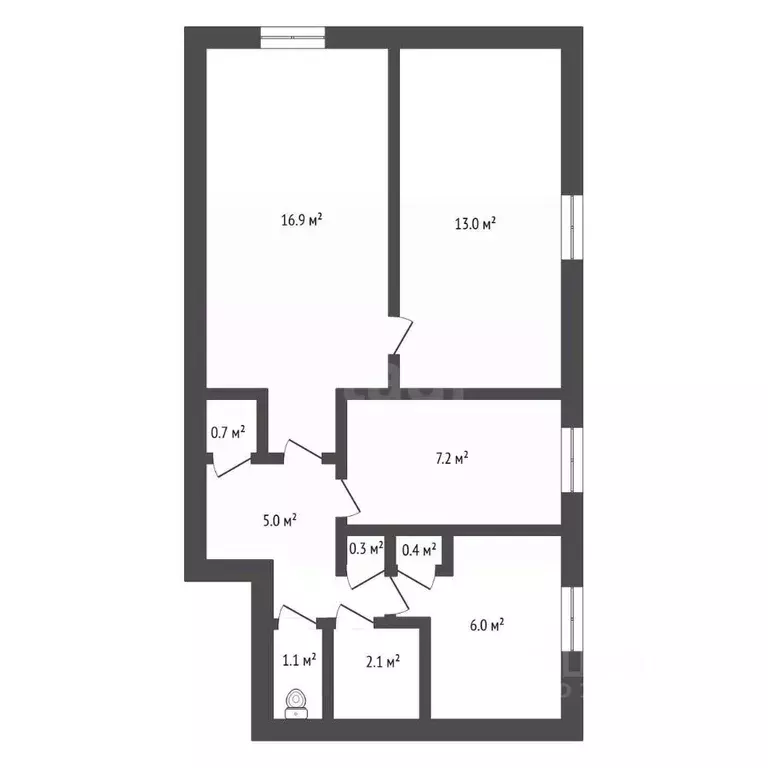 3-к кв. Амурская область, Бурейский муниципальный округ, Бурея пгт ул. ... - Фото 2