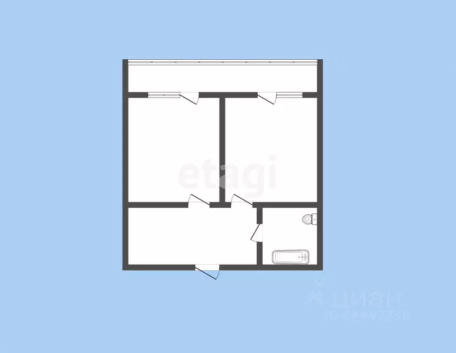2-к кв. Карачаево-Черкесия, Черкесск ул. Космонавтов, 8 (36.7 м) - Фото 1