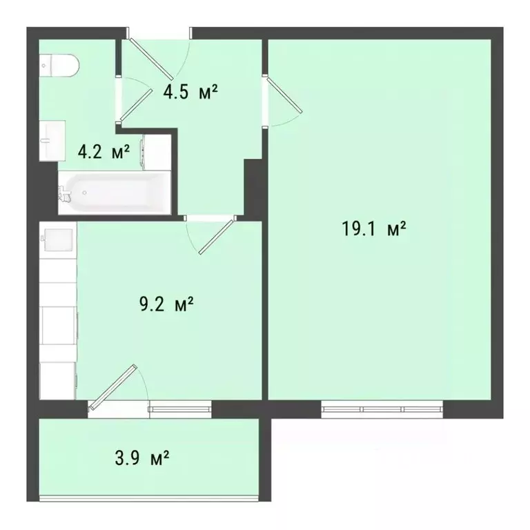 2-к кв. Омская область, Омск Сады Наука мкр, с1 (58.9 м) - Фото 0