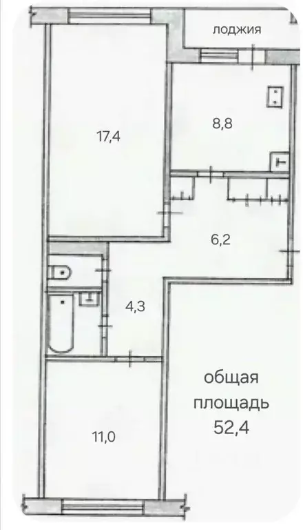 2-к кв. Оренбургская область, Оренбург просп. Дзержинского, 32/2 (52.4 ... - Фото 1