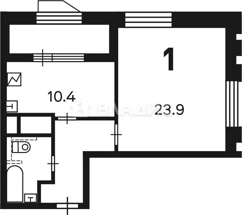 1-к кв. Москва ул. Светланова, 11к1 (45.7 м) - Фото 2
