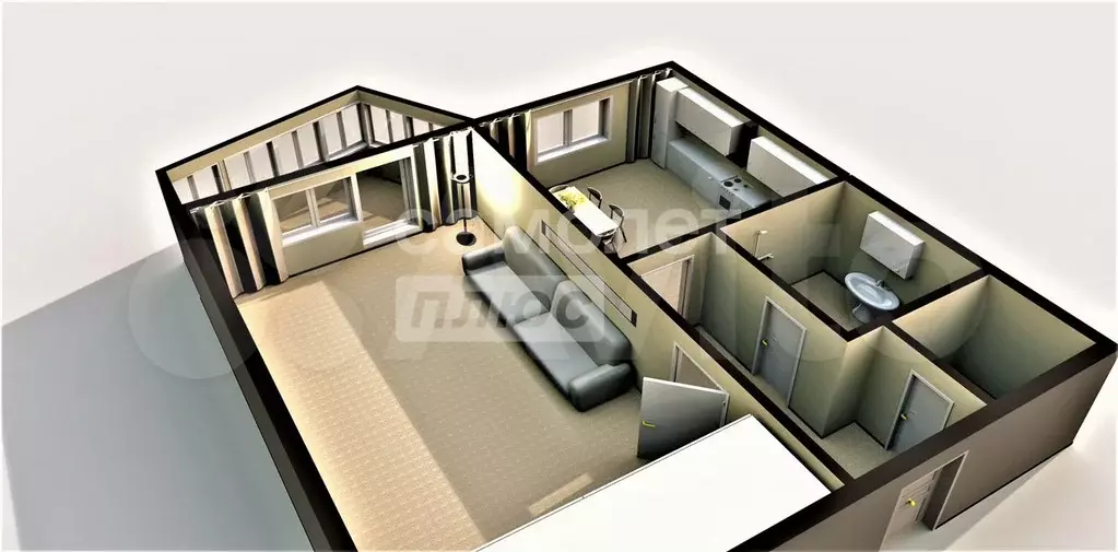 1-к. квартира, 40 м, 7/9 эт. - Фото 0