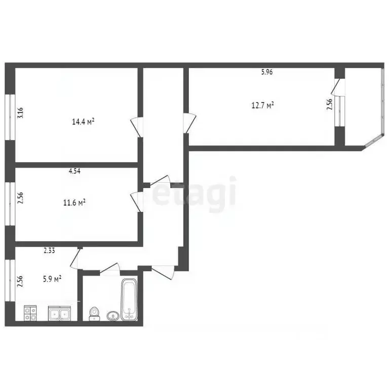 3-к кв. Москва ул. Вилиса Лациса, 11К4 (59.7 м) - Фото 1