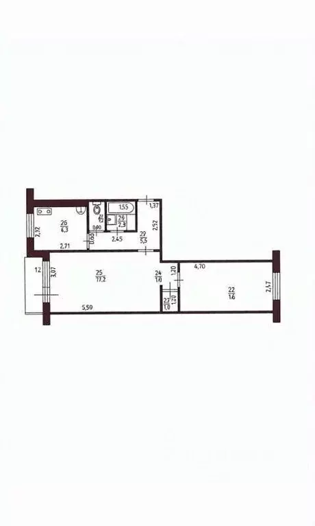 2-к кв. Самарская область, Тольятти Московский просп., 13 (45.8 м) - Фото 2