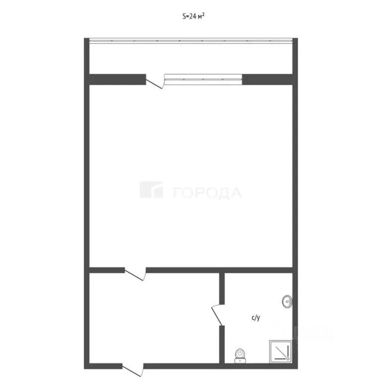 Студия Алтайский край, Барнаул Интернациональная ул., 101 (24.0 м) - Фото 2