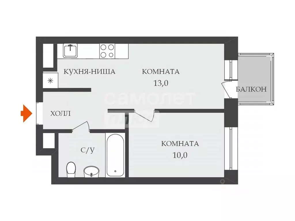 1-к кв. Московская область, Домодедово городской округ, с. Ям ул. ... - Фото 2