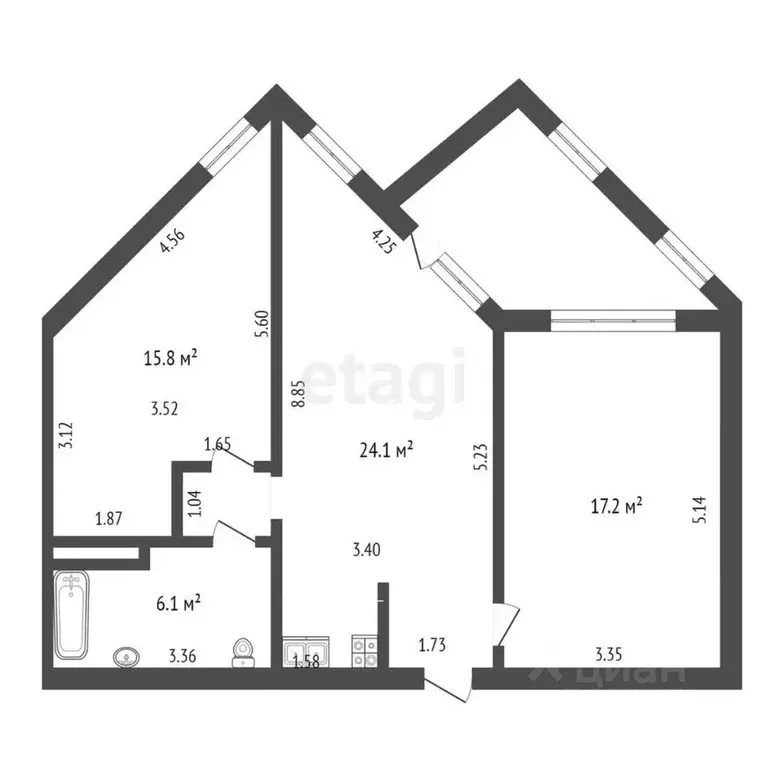 3-к кв. Ямало-Ненецкий АО, Ноябрьск Советская ул., 98 (64.9 м) - Фото 1