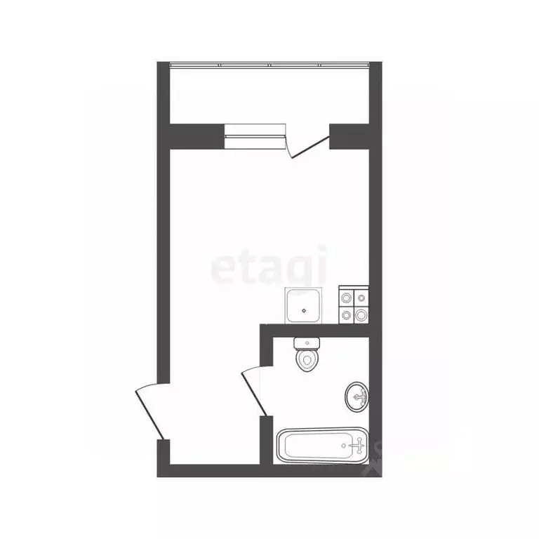Студия Тюменская область, Тюмень ул. Новоселов, 111 (20.0 м) - Фото 2