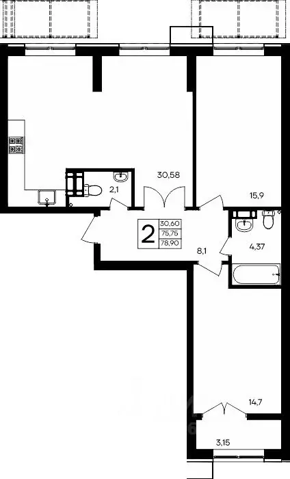 4-к кв. Севастополь Балаклавский муниципальный округ, Семисчастье ... - Фото 1