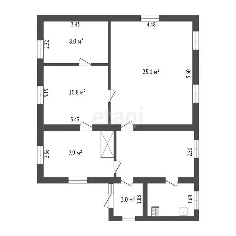 Дом в Бахчисарай, улица Менделеева (70.5 м) - Фото 1