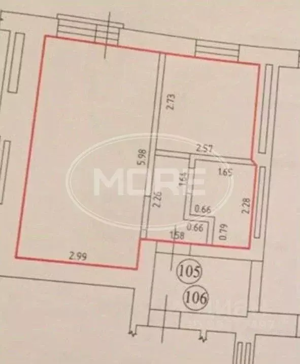 1-к кв. Калининградская область, Калининград Кутаисский пер., 2 (30.6 ... - Фото 2