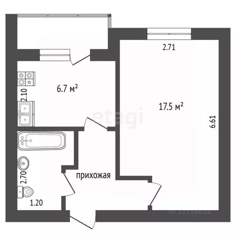 1-к кв. Калужская область, Малоярославец ул. Подольских Курсантов, 8 ... - Фото 1