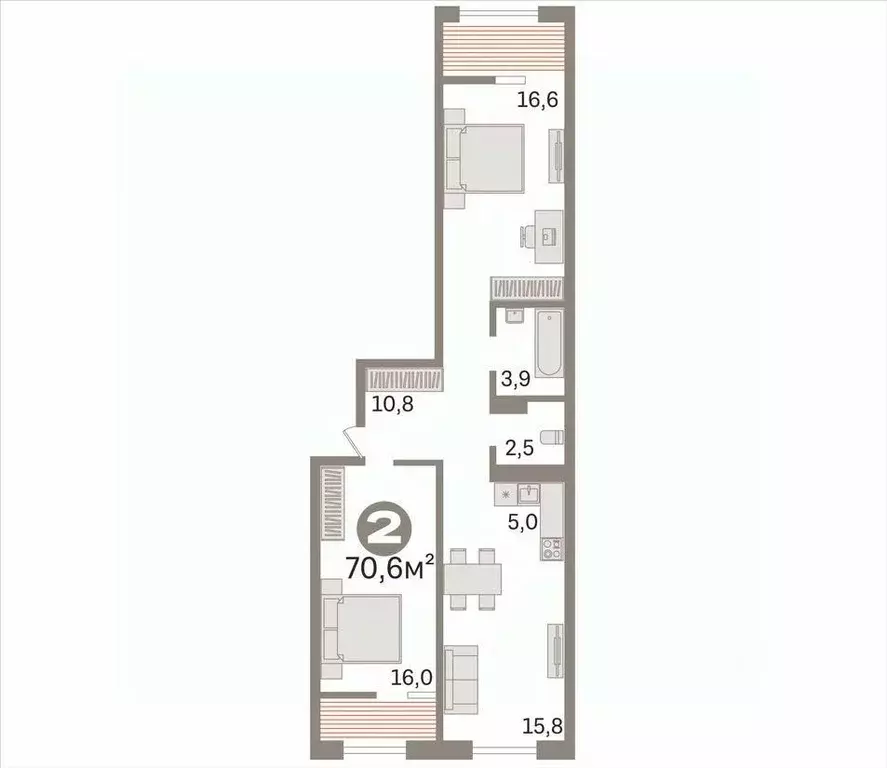 3-к кв. Новосибирская область, Новосибирск 2-я Обская ул., 71/1 (70.6 ... - Фото 2