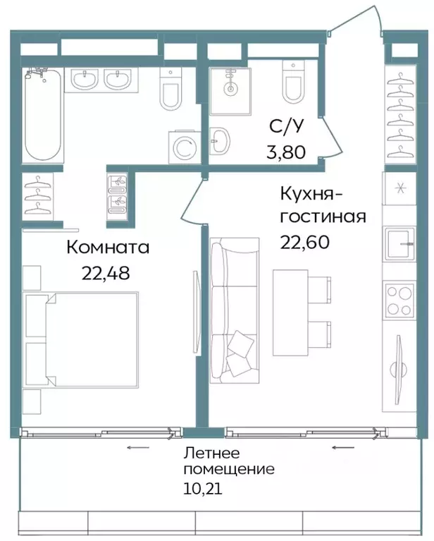 2-к кв. Крым, Саки ул. Морская (59.09 м) - Фото 0