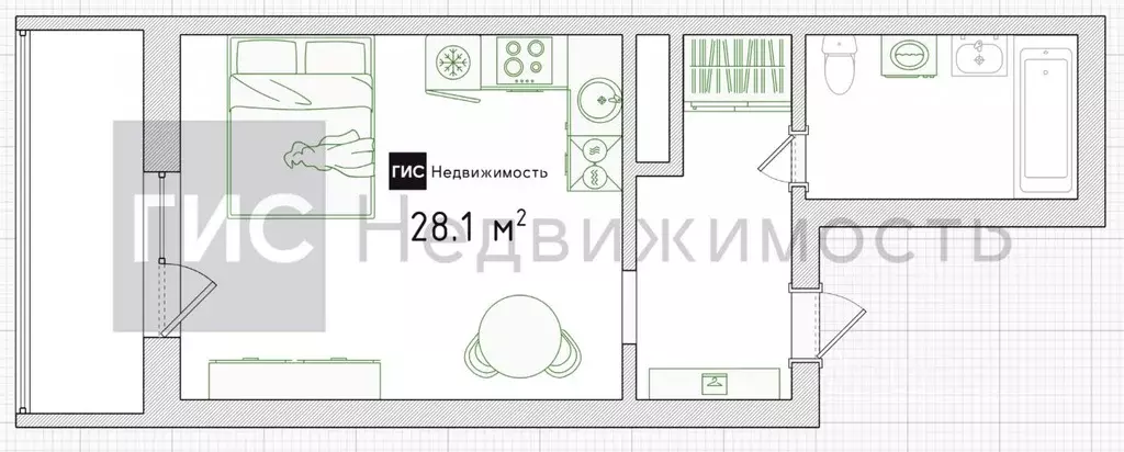 Студия Новосибирская область, Новосибирск ул. Немировича-Данченко, ... - Фото 1