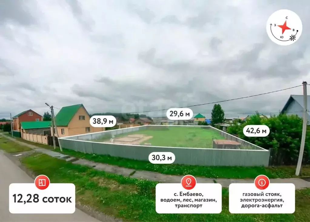 Участок в Тюменская область, Тюменский район, с. Ембаево Луговая ул. ... - Фото 1