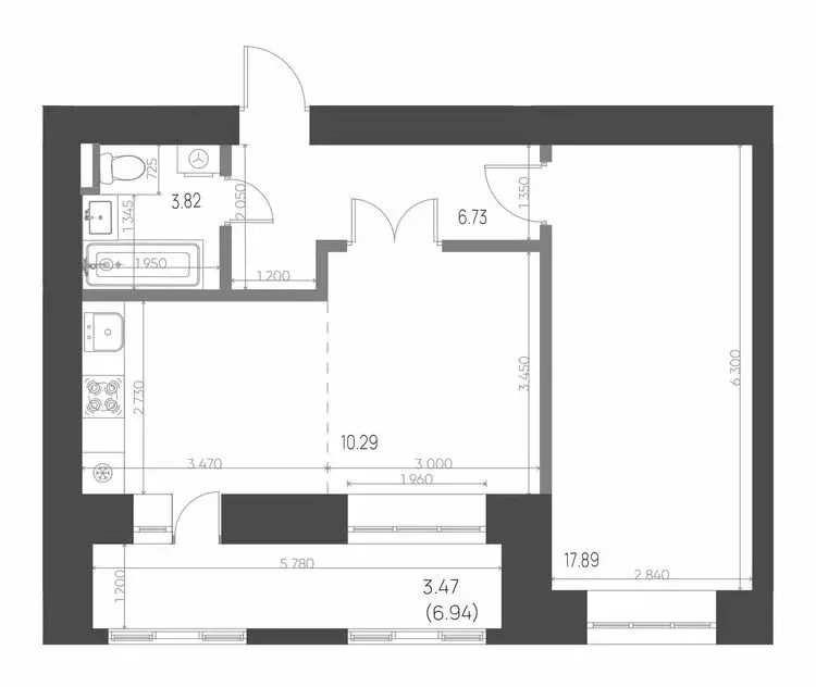 2-комнатная квартира: Нижнекамск, 15-й микрорайон (51.67 м) - Фото 0