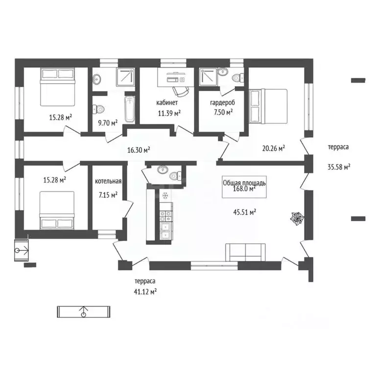 Дом в Новосибирская область, Мошковский район, пос. Октябрьский ул. ... - Фото 2