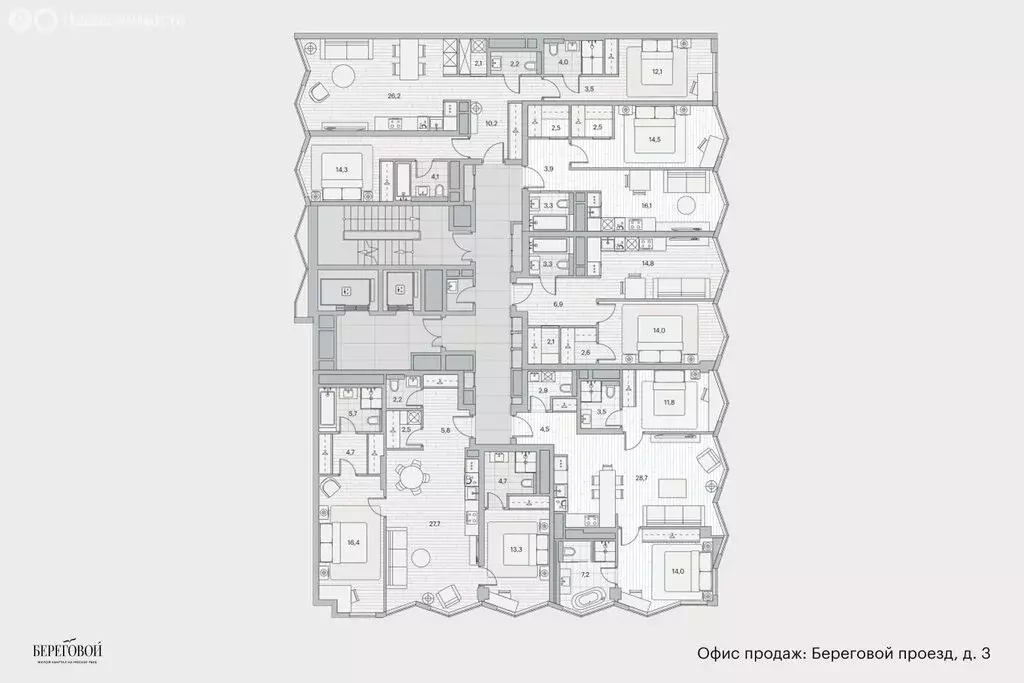 1-комнатная квартира: Москва, Береговой проезд, 2 (43.5 м) - Фото 2