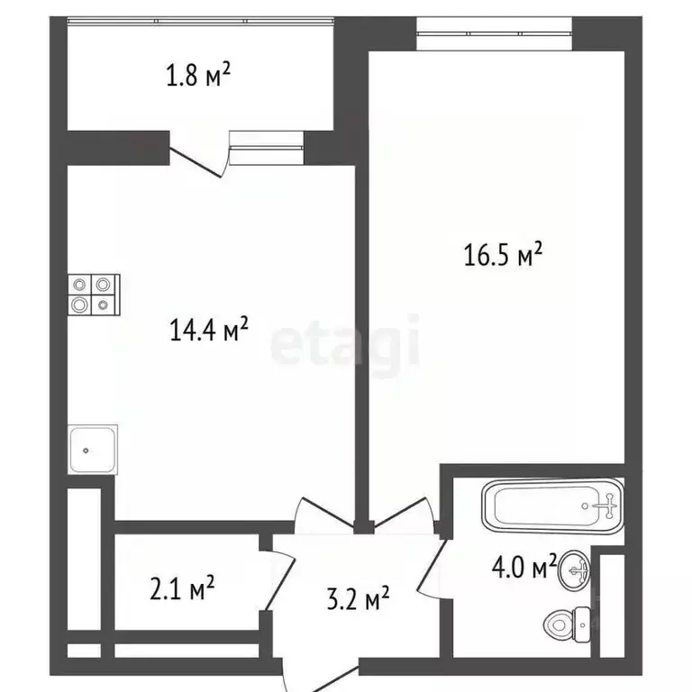 1-к кв. Московская область, Люберцы ул. Урицкого, 16к2 (42.0 м) - Фото 2