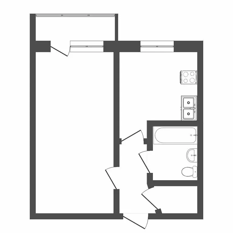 1-комнатная квартира: Боровский, улица Пушкина, 6 (31 м) - Фото 0