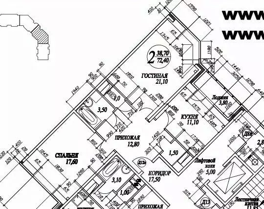 2-к кв. Московская область, Истра муниципальный округ, с. Рождествено ... - Фото 2