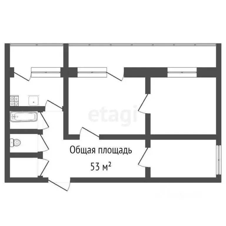 3-к кв. Кемеровская область, Ленинск-Кузнецкий ул. Розы Люксембург, 47 ... - Фото 1